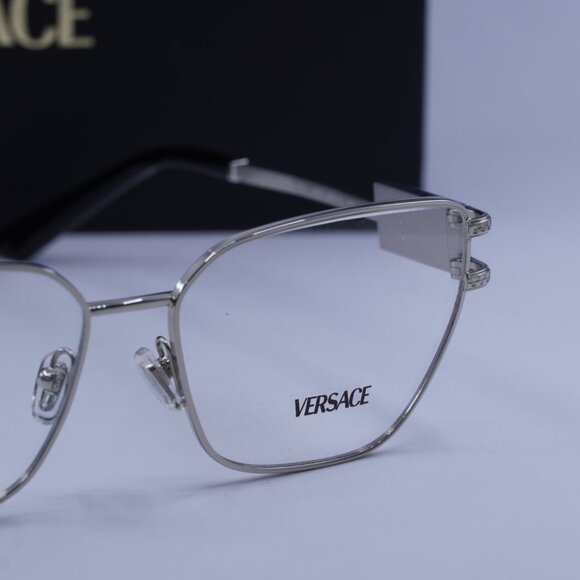 Versace VE1301 1000 Cat Eye Eyeglasses 57mm – Silver - Picture 2 of 9